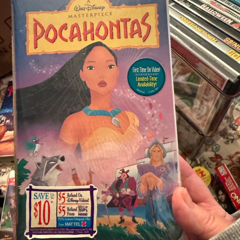 Disney Pocahontas Masterpiece VHS with Purple and Blue Cover